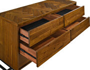 Mid-century industrial style coffee wood finish bed by Meridian additional picture 8