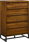 Mid-century industrial style coffee wood chest by Meridian additional picture 2