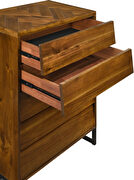 Mid-century industrial style coffee wood chest by Meridian additional picture 4