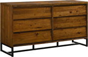 Mid-century industrial style coffee wood dresser by Meridian additional picture 2