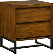 Mid-century industrial style coffee wood nightstand by Meridian additional picture 6