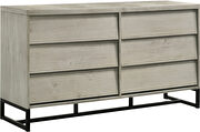 Industrial gray stone mid-century style dresser by Meridian additional picture 2