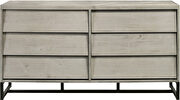 Industrial gray stone mid-century style dresser by Meridian additional picture 3