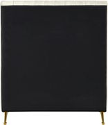 Contemporary cream velvet bed w/ channel tufting additional photo 3 of 5