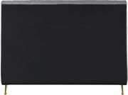 Contemporary gray velvet bed w/ channel tufting additional photo 3 of 6