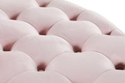 Pink velvet tufted round ottoman / seating bench by Meridian additional picture 3