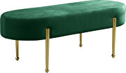 Green contemporary velvet bench by Meridian additional picture 2