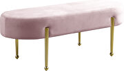 Pink contemporary velvet bench by Meridian additional picture 2