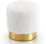 Fur ottoman / stool in white by Meridian additional picture 2