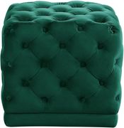 Green square stool / ottoman in velvet fabric by Meridian additional picture 2