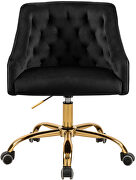 Velvet stylish adjustable height / gold base computer chair by Meridian additional picture 2