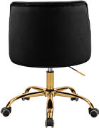 Velvet stylish adjustable height / gold base computer chair by Meridian additional picture 3