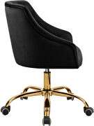 Velvet stylish adjustable height / gold base computer chair by Meridian additional picture 6