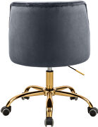 Velvet stylish adjustable height / gold base computer chair by Meridian additional picture 4