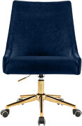 Velvet / gold base stylish contemporary office chair by Meridian additional picture 5