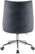 Velvet / chrome base stylish contemporary office chair by Meridian additional picture 3