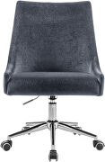 Velvet / chrome base stylish contemporary office chair by Meridian additional picture 4