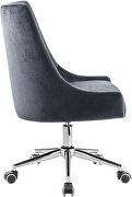 Velvet / chrome base stylish contemporary office chair by Meridian additional picture 5