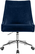 Velvet / chrome base stylish contemporary office chair by Meridian additional picture 4
