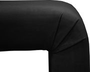 Upholstered black velvet contemporary bench by Meridian additional picture 5