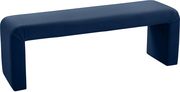 Upholstered navy velvet contemporary bench by Meridian additional picture 4