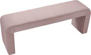Upholstered pink velvet contemporary bench by Meridian additional picture 4