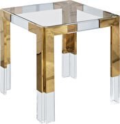 Gold / glass glam style square coffee table by Meridian additional picture 3