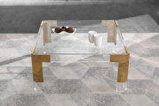 Gold / glass glam style square coffee table by Meridian additional picture 6