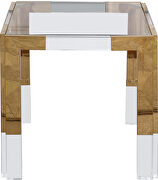 Gold / glass glam style square end table by Meridian additional picture 3