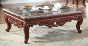 Rich cherry real marble top coffee table by Meridian additional picture 3