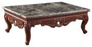 Rich cherry real marble top coffee table by Meridian additional picture 4
