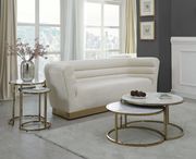 2pcs nested coffee table set w/ gold and faux marble by Meridian additional picture 3
