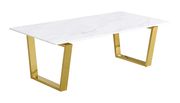 White marble / gold base coffee table by Meridian additional picture 2