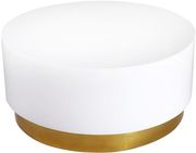 Round white lacquer / gold base coffee table by Meridian additional picture 4