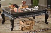 Traditional style black coffee table w/ marble top by Meridian additional picture 2