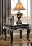 Traditional style black coffee table w/ marble top by Meridian additional picture 3