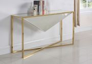 Mirrored glass / chome gold finish coffee table by Meridian additional picture 4