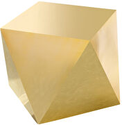 Gold diamond-shape end table by Meridian additional picture 2