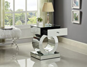 Mirrored style modern end table by Meridian additional picture 2