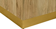 Contemporary square gold solid acacia wood table by Meridian additional picture 5