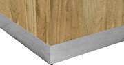 Contemporary square silver solid acacia wood table by Meridian additional picture 5