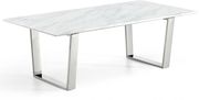 Genuine marble top / stainless steel coffee table by Meridian additional picture 3