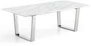 White marble / silver base coffee table by Meridian additional picture 2