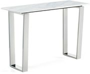 White marble / silver base coffee table by Meridian additional picture 4