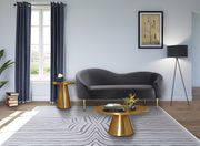 All gold round glam style coffee table by Meridian additional picture 3