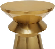 Small round brushed gold end table by Meridian additional picture 2