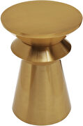 Small round brushed gold end table by Meridian additional picture 3