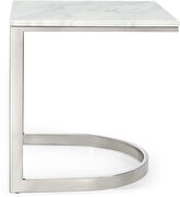 Stainless steel/marble top end table by Meridian additional picture 2