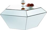 Diamond shape mirrored contemporary coffee table by Meridian additional picture 2