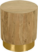 Solid acacia wood round end table by Meridian additional picture 2